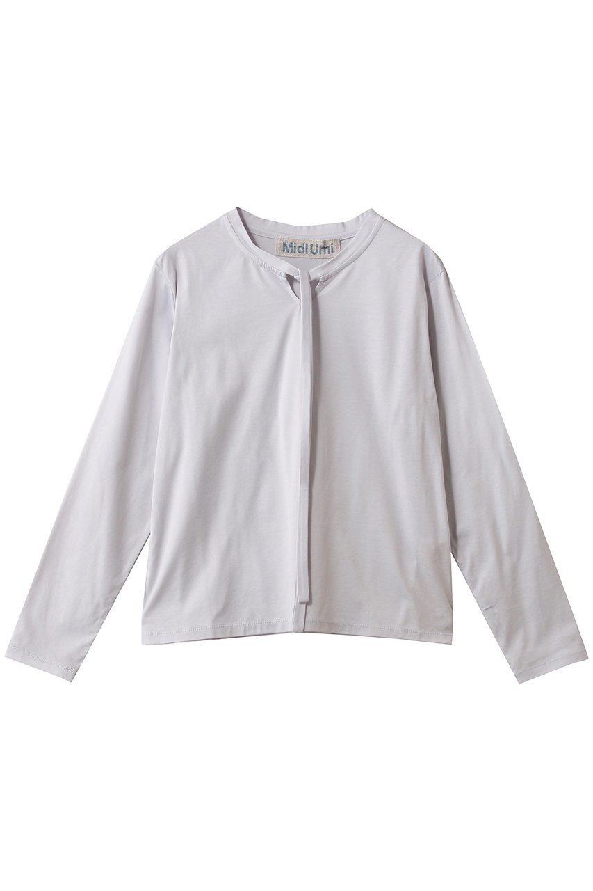 【ミディウミ/MidiUmi】のbow-tie PO プルオーバー インテリア・キッズ・メンズ・レディースファッション・服の通販 founy(ファニー) 　ファッション　Fashion　レディースファッション　Fashion for Women　トップス・カットソー　Cut & Sew Tops　シャツ・ブラウス・オフィスカジュアル　Elegant Blouses & Button-Ups　カジュアルプルオーバー・ニットトップス　Pullovers & Knit Tops / Casual Pullovers　2026年　2026　エレガント 上品　Elegant　コンパクト　Compact, Small Size　ジャケット　Jacket, Outerwear　スリーブ　Sleeve, Long Sleeve / Short Sleeve　フェミニン　Feminine, Girly　リボン　Ribbon, Bow　ロング　Long, Long-Length　夏　Summer　春　Spring　S/S・春夏　SS, Spring/Summer, Warm Season　l.gray|ID: prp329100004828933 ipo3291000000035145512