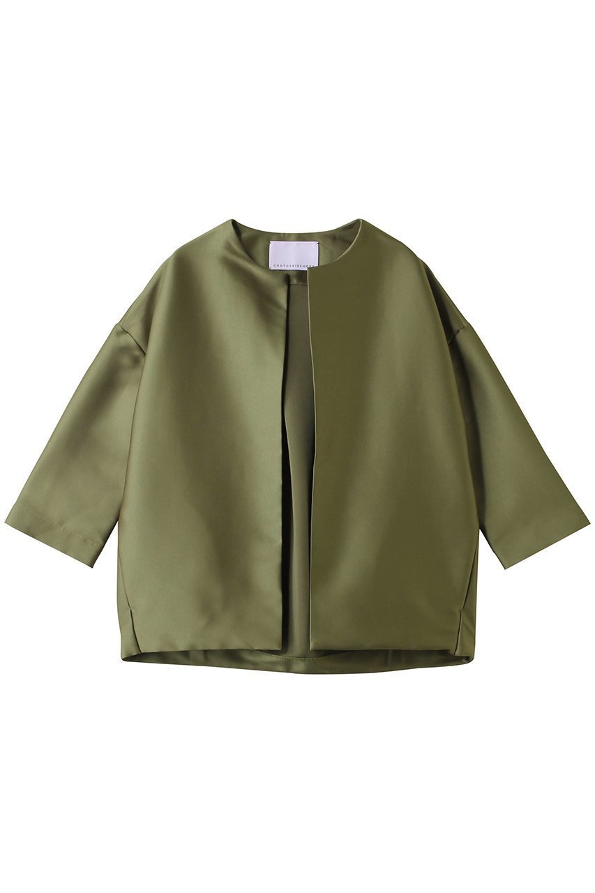 【コグ ザビッグスモーク/COGTHEBIGSMOKE】の48 NATALY BALLOON JACKET インテリア・キッズ・メンズ・レディースファッション・服の通販 founy(ファニー) ファッション Fashion レディースファッション Fashion for Women アウター Coat / Outerwear Collection レディースジャケット・軽アウター Jackets ブルゾンジャケット・スポーティアウター Blouson Jackets 2026年 2026 エレガント 上品 Elegant オケージョン Occasion Wear サテン Satin, Glossy Fabric ジャケット Jacket, Outerwear ストレッチ Stretch, Stretchy Fabric センター Center, Center Line デニム Denim, Jeans Material フォルム Silhouette, Form フロント Front, Front Design ブルゾン Blouson, Bomber Jacket 夏 Summer 春 Spring S/S・春夏 SS, Spring/Summer, Warm Season マッチャ|ID: prp329100004828939 ipo3291000000036069094