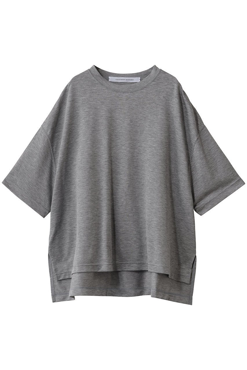 【コグ ザビッグスモーク/COGTHEBIGSMOKE】の60 DELTA T SHIRT インテリア・キッズ・メンズ・レディースファッション・服の通販 founy(ファニー) 　ファッション　Fashion　レディースファッション　Fashion for Women　トップス・カットソー　Cut & Sew Tops　シャツ・ブラウス・オフィスカジュアル　Elegant Blouses & Button-Ups　ロングTシャツ・Tシャツ　Longline T-Shirts & Tees　カットソー・ベーシックTシャツ　Cut-and-Sewn Tops / Stretch Tees & Basics　春　Spring　ショート　Short, Short Length　シンプル　Simple, Minimal　スリット　Slit, Slit Detail　スリーブ　Sleeve, Long Sleeve / Short Sleeve　なめらか　Smooth, Silky Texture　人気　Popular, Best Seller　バランス　Balance, Style Balance　パターン　Pattern, Design Print　S/S・春夏　SS, Spring/Summer, Warm Season　夏　Summer　2026年　2026　ライトグレー|ID: prp329100004829000 ipo3291000000036069225