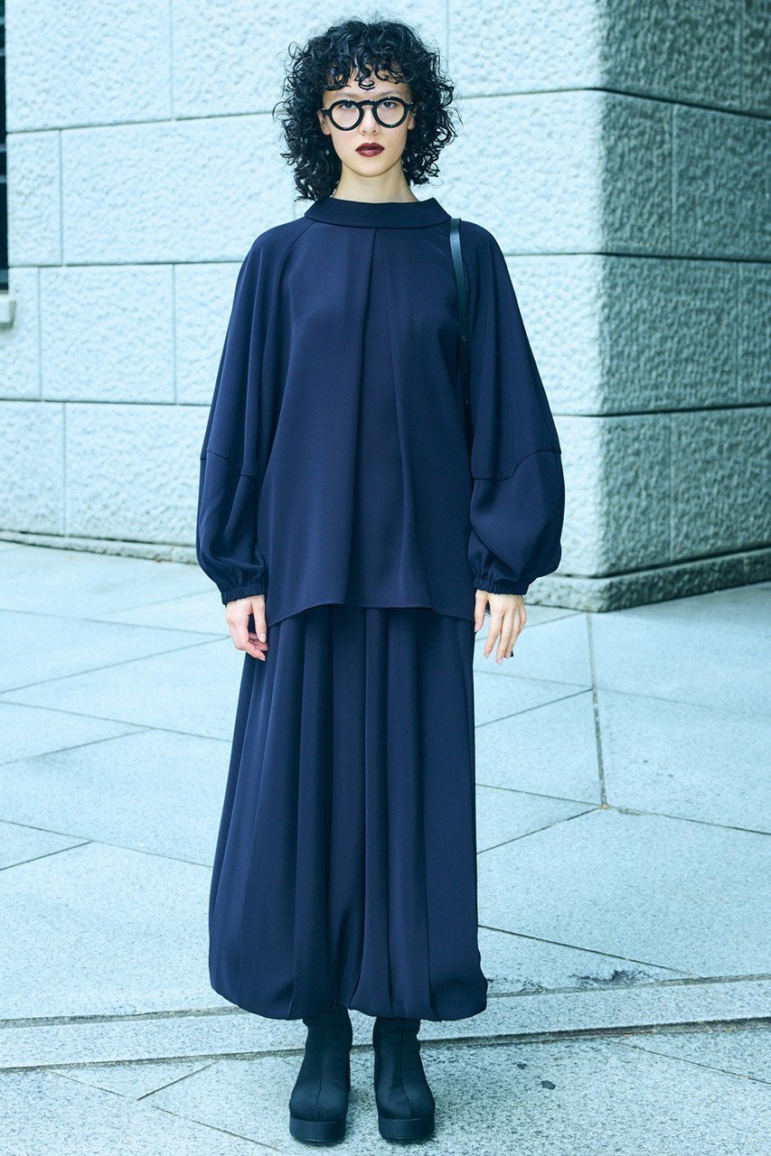 【エンフォルド/ENFOLD】の【1/14 12:00販売開始】STAND DRAPE 人気、トレンドファッション・服の通販 founy(ファニー) 　ファッション　Fashion　レディースファッション　Fashion for Women　トップス・カットソー　Cut & Sew Tops　シャツ・ブラウス・オフィスカジュアル　Elegant Blouses & Button-Ups　2026年　2026　エレガント 上品　Elegant　シンプル　Simple, Minimal　スリーブ　Sleeve, Long Sleeve / Short Sleeve　ドレープ　Drape, Draping Fabric　リラックス　Relax, Relaxed Fit　ロング　Long, Long-Length　夏　Summer　春　Spring　S/S・春夏　SS, Spring/Summer, Warm Season　other-4|ID: prp329100004829008 ipo3291000000035146134