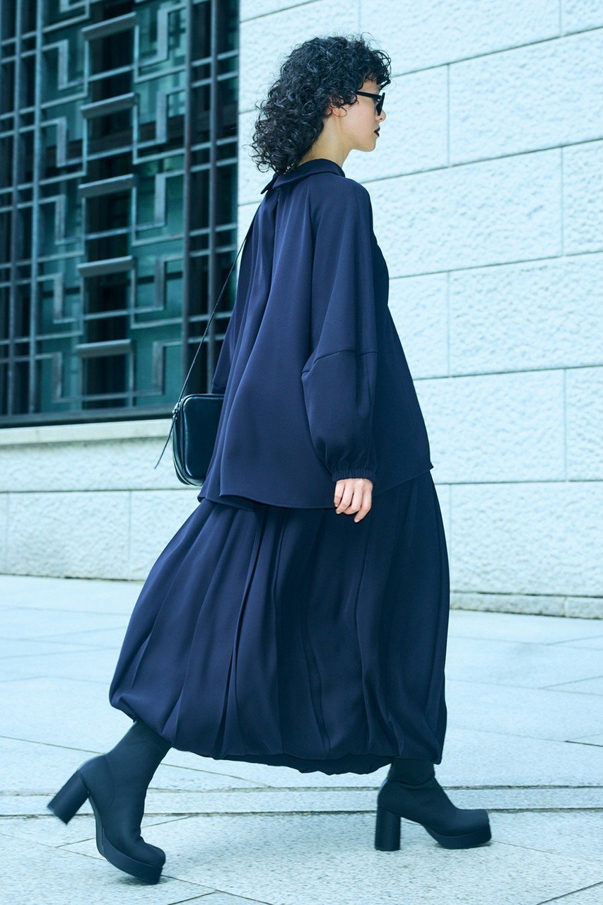 【エンフォルド/ENFOLD】の【1/14 12:00販売開始】STAND DRAPE 人気、トレンドファッション・服の通販 founy(ファニー) 　ファッション　Fashion　レディースファッション　Fashion for Women　トップス・カットソー　Cut & Sew Tops　シャツ・ブラウス・オフィスカジュアル　Elegant Blouses & Button-Ups　2026年　2026　エレガント 上品　Elegant　シンプル　Simple, Minimal　スリーブ　Sleeve, Long Sleeve / Short Sleeve　ドレープ　Drape, Draping Fabric　リラックス　Relax, Relaxed Fit　ロング　Long, Long-Length　夏　Summer　春　Spring　S/S・春夏　SS, Spring/Summer, Warm Season　other-7|ID: prp329100004829008 ipo3291000000035146137