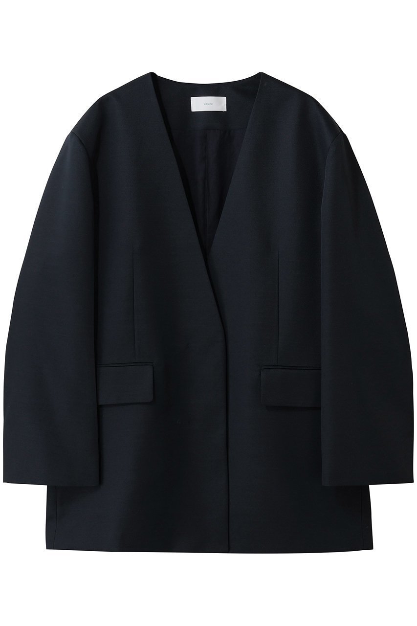 【エブール/ebure】の【店舗限定】スラブラチネ ノーカラーオーバーサイズジャケット インテリア・キッズ・メンズ・レディースファッション・服の通販 founy(ファニー) ファッション Fashion レディースファッション Fashion for Women アウター Coat / Outerwear Collection レディースジャケット・軽アウター Jackets 2026年 2026 カーディガン Cardigan, Knitwear ジャケット Jacket, Outerwear フィット Fit, Slim Fit 夏 Summer 春 Spring S/S・春夏 SS, Spring/Summer, Warm Season ネイビー|ID: prp329100004829009 ipo3291000000035818422