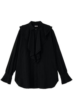 【オブラダ/Oblada】 オーバーダイラッフルブラウス人気、トレンドファッション・服の通販 founy(ファニー) ファッション Fashion レディースファッション Fashion for Women トップス・カットソー Cut & Sew Tops シャツ・ブラウス・オフィスカジュアル Elegant Blouses & Button-Ups 2026年 2026 エレガント 上品 Elegant スリーブ Sleeve, Long Sleeve / Short Sleeve デニム Denim, Jeans Material フレア Flare, Flared フロント Front, Front Design ラッフル Ruffle, Frill ロング Long, Long-Length 夏 Summer 春 Spring S/S・春夏 SS, Spring/Summer, Warm Season |ID:prp329100004829015