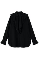 【オブラダ/Oblada】のオーバーダイラッフルブラウス 人気、トレンドファッション・服の通販 founy(ファニー) ファッション Fashion レディースファッション Fashion for Women トップス・カットソー Cut & Sew Tops シャツ・ブラウス・オフィスカジュアル Elegant Blouses & Button-Ups 2026年 2026 エレガント 上品 Elegant スリーブ Sleeve, Long Sleeve / Short Sleeve デニム Denim, Jeans Material フレア Flare, Flared フロント Front, Front Design ラッフル Ruffle, Frill ロング Long, Long-Length 夏 Summer 春 Spring S/S・春夏 SS, Spring/Summer, Warm Season thumbnail ブラック|ID: prp329100004829015 ipo3291000000035146184