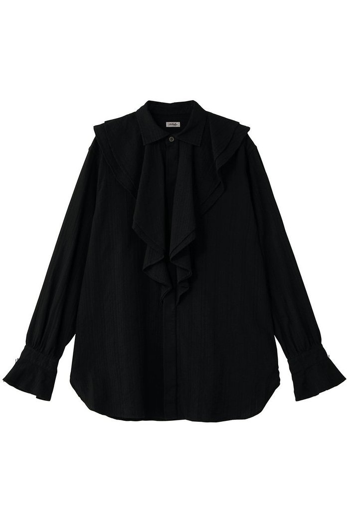【オブラダ/Oblada】のオーバーダイラッフルブラウス インテリア・キッズ・メンズ・レディースファッション・服の通販 founy(ファニー) https://founy.com/ ファッション Fashion レディースファッション Fashion for Women トップス・カットソー Cut & Sew Tops シャツ・ブラウス・オフィスカジュアル Elegant Blouses & Button-Ups 2026年 2026 エレガント 上品 Elegant スリーブ Sleeve, Long Sleeve / Short Sleeve デニム Denim, Jeans Material フレア Flare, Flared フロント Front, Front Design ラッフル Ruffle, Frill ロング Long, Long-Length 夏 Summer 春 Spring S/S・春夏 SS, Spring/Summer, Warm Season |ID: prp329100004829015 ipo3291000000036230393
