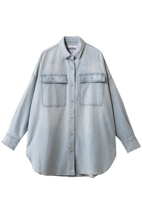 【ヘルシーデニム/Healthy Denim】のAlmond スーパービッグデニムシャツ 人気、トレンドファッション・服の通販 founy(ファニー) ファッション Fashion レディースファッション Fashion for Women トップス・カットソー Cut & Sew Tops シャツ・ブラウス・オフィスカジュアル Elegant Blouses & Button-Ups 2026年 2026 スリーブ Sleeve, Long Sleeve / Short Sleeve ダメージ Distressed, Destroyed チュニック Tunic, Long Top デニム Denim, Jeans Material ロング Long, Long-Length 夏 Summer 春 Spring S/S・春夏 SS, Spring/Summer, Warm Season |ID:prp329100004829021