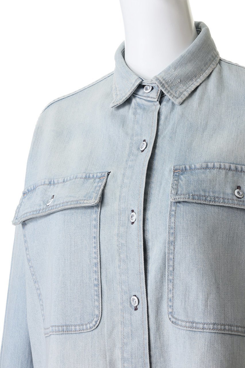 【ヘルシーデニム/Healthy Denim】のAlmond スーパービッグデニムシャツ 人気、トレンドファッション・服の通販 founy(ファニー) 　ファッション　Fashion　レディースファッション　Fashion for Women　トップス・カットソー　Cut & Sew Tops　シャツ・ブラウス・オフィスカジュアル　Elegant Blouses & Button-Ups　2026年　2026　スリーブ　Sleeve, Long Sleeve / Short Sleeve　ダメージ　Distressed, Destroyed　チュニック　Tunic, Long Top　デニム　Denim, Jeans Material　ロング　Long, Long-Length　夏　Summer　春　Spring　S/S・春夏　SS, Spring/Summer, Warm Season　other-5|ID: prp329100004829021 ipo3291000000035818442