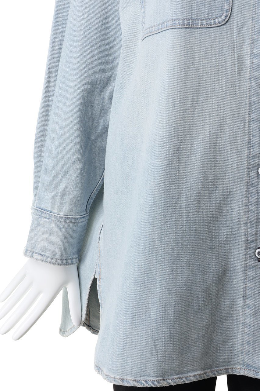【ヘルシーデニム/Healthy Denim】のAlmond スーパービッグデニムシャツ 人気、トレンドファッション・服の通販 founy(ファニー) 　ファッション　Fashion　レディースファッション　Fashion for Women　トップス・カットソー　Cut & Sew Tops　シャツ・ブラウス・オフィスカジュアル　Elegant Blouses & Button-Ups　2026年　2026　スリーブ　Sleeve, Long Sleeve / Short Sleeve　ダメージ　Distressed, Destroyed　チュニック　Tunic, Long Top　デニム　Denim, Jeans Material　ロング　Long, Long-Length　夏　Summer　春　Spring　S/S・春夏　SS, Spring/Summer, Warm Season　other-6|ID: prp329100004829021 ipo3291000000035818443