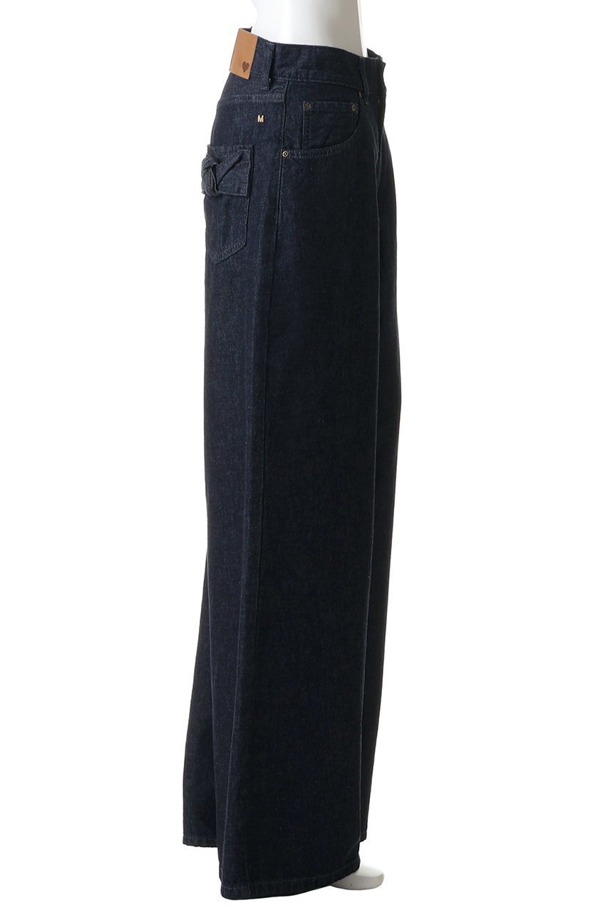 【ミュベール/MUVEIL】のリボンデニムパンツ 人気、トレンドファッション・服の通販 founy(ファニー) 　ファッション　Fashion　レディースファッション　Fashion for Women　パンツ　Pants & Trousers　デニムパンツ・ジーンズ・美脚デニム　Denim Jeans & Pants　2026年　2026　デニム　Denim, Jeans Material　パッチ　Patch, Appliqué　ポケット　Pocket, Pocket Detail　リボン　Ribbon, Bow　ヴィンテージ　Vintage Style　夏　Summer　春　Spring　S/S・春夏　SS, Spring/Summer, Warm Season　other-3|ID: prp329100004829043 ipo3291000000035146382