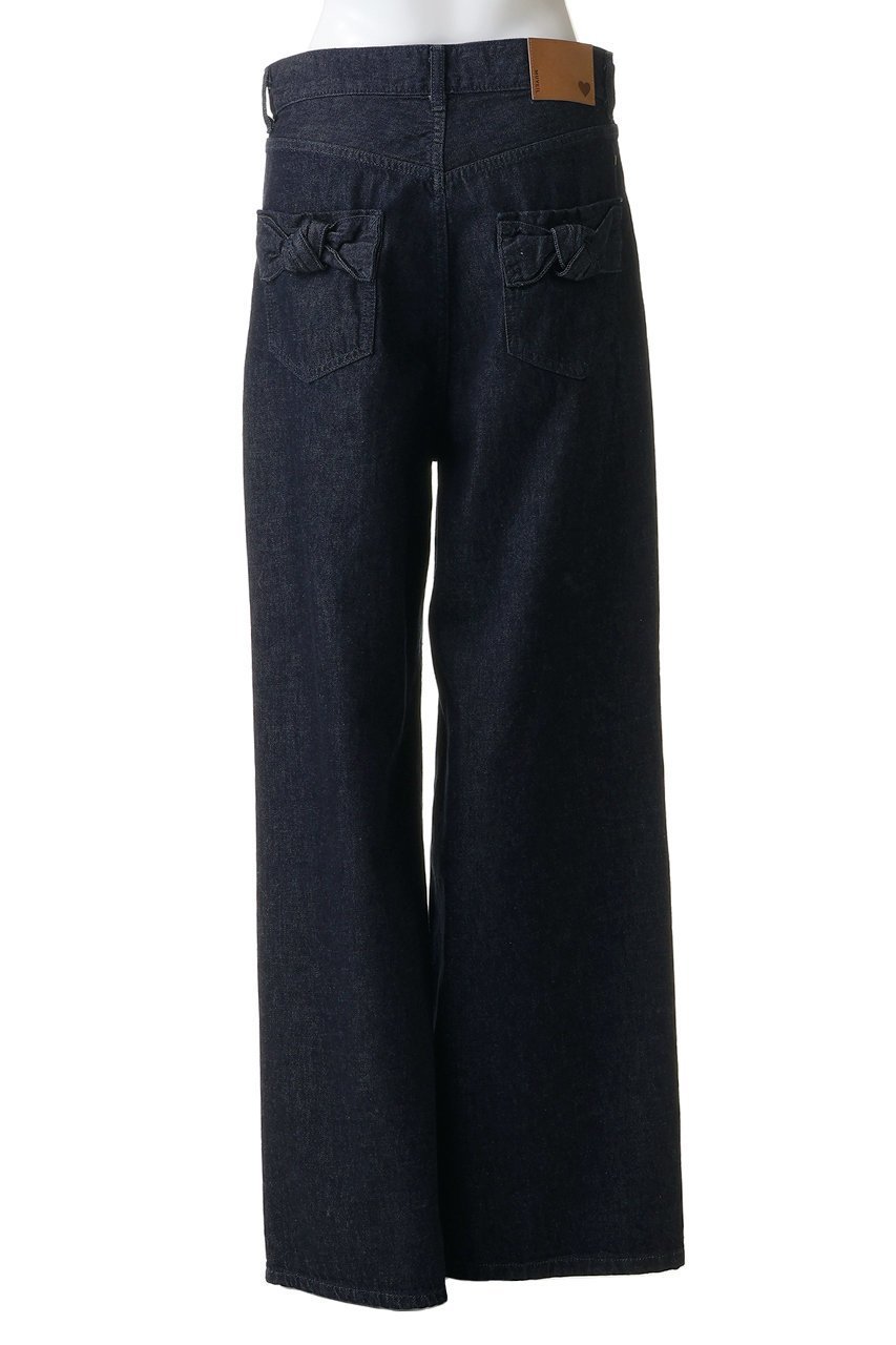 【ミュベール/MUVEIL】のリボンデニムパンツ 人気、トレンドファッション・服の通販 founy(ファニー) 　ファッション　Fashion　レディースファッション　Fashion for Women　パンツ　Pants & Trousers　デニムパンツ・ジーンズ・美脚デニム　Denim Jeans & Pants　2026年　2026　デニム　Denim, Jeans Material　パッチ　Patch, Appliqué　ポケット　Pocket, Pocket Detail　リボン　Ribbon, Bow　ヴィンテージ　Vintage Style　夏　Summer　春　Spring　S/S・春夏　SS, Spring/Summer, Warm Season　other-4|ID: prp329100004829043 ipo3291000000035977233