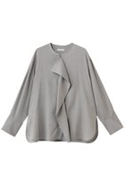 【エブール/ebure】の【店舗限定】ドレープポプリン ノーカラーブラウス 人気、トレンドファッション・服の通販 founy(ファニー) ファッション Fashion レディースファッション Fashion for Women トップス・カットソー Cut & Sew Tops シャツ・ブラウス・オフィスカジュアル Elegant Blouses & Button-Ups 2026年 2026 インナー Innerwear ジャケット Jacket, Outerwear スリーブ Sleeve, Long Sleeve / Short Sleeve ドレープ Drape, Draping Fabric バランス Balance, Style Balance フロント Front, Front Design ボトム Bottoms, Lower Wear ラッフル Ruffle, Frill ロング Long, Long-Length エレガント 上品 Elegant 夏 Summer 春 Spring S/S・春夏 SS, Spring/Summer, Warm Season thumbnail グレー|ID: prp329100004829045 ipo3291000000035146392