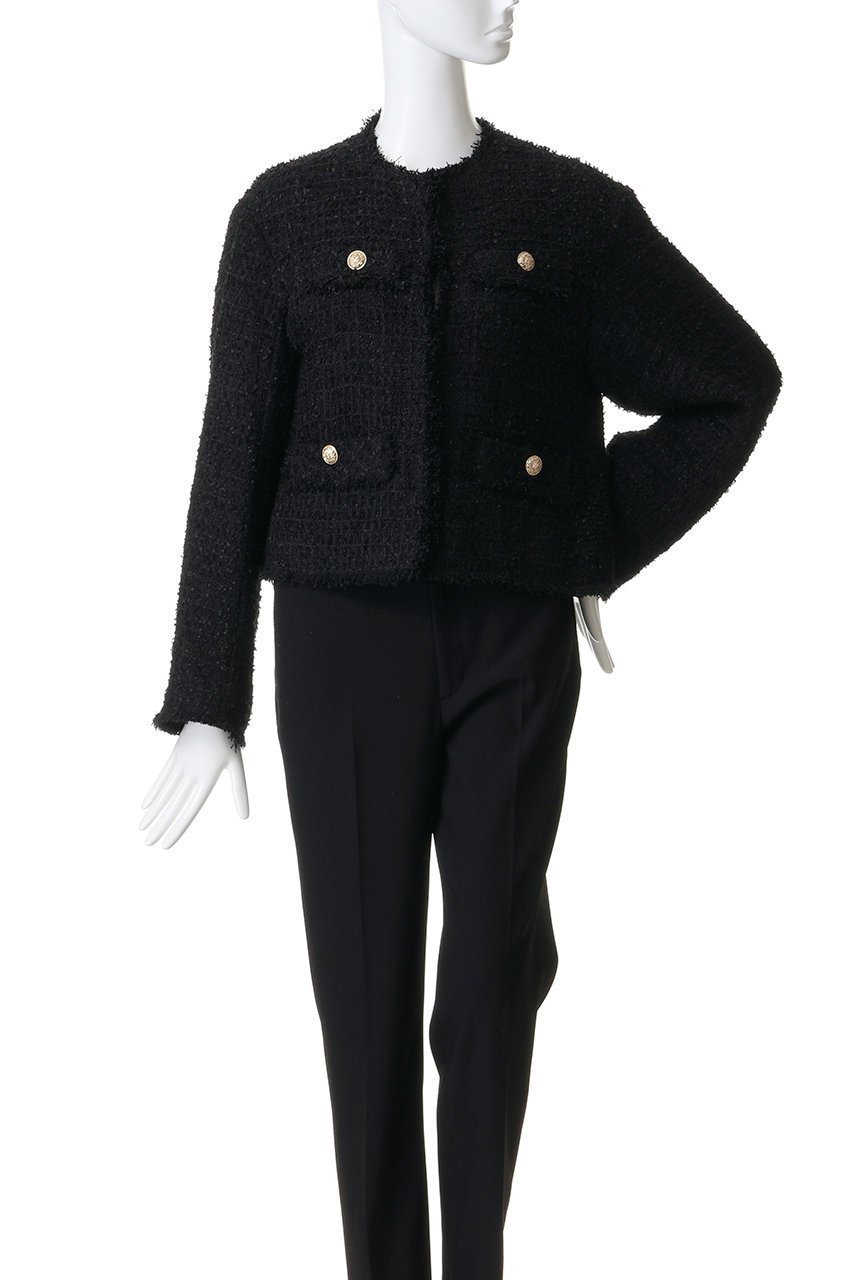 【ガリャルダガランテ/GALLARDAGALANTE】のツイードショートジャケット 人気、トレンドファッション・服の通販 founy(ファニー) 　ファッション　Fashion　レディースファッション　Fashion for Women　アウター　Coat / Outerwear Collection　レディースジャケット・軽アウター　Jackets　ジャケット　Jacket, Outerwear　ツイード　Twill, Twill Weave　デニム　Denim, Jeans Material　パーティ　Party, Party Style　フラップ　Flap, Flap Pocket　新作・新入荷　New Arrivals / New In　other-2|ID: prp329100004829063 ipo3291000000035146495