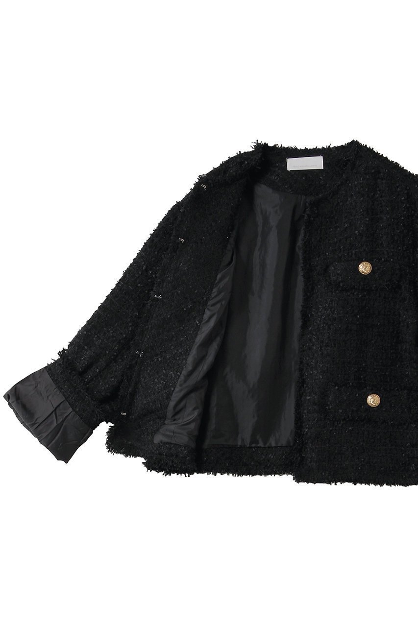 【ガリャルダガランテ/GALLARDAGALANTE】のツイードショートジャケット 人気、トレンドファッション・服の通販 founy(ファニー) 　ファッション　Fashion　レディースファッション　Fashion for Women　アウター　Coat / Outerwear Collection　レディースジャケット・軽アウター　Jackets　ジャケット　Jacket, Outerwear　ツイード　Twill, Twill Weave　デニム　Denim, Jeans Material　パーティ　Party, Party Style　フラップ　Flap, Flap Pocket　新作・新入荷　New Arrivals / New In　other-6|ID: prp329100004829063 ipo3291000000035146502