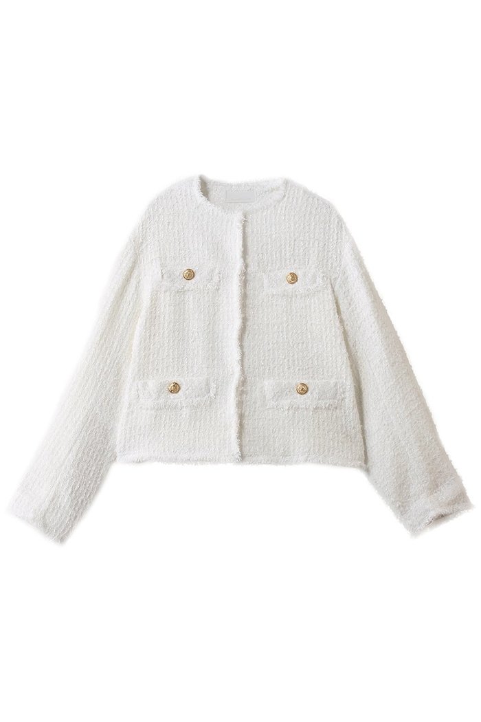 【ガリャルダガランテ/GALLARDAGALANTE】のツイードショートジャケット インテリア・キッズ・メンズ・レディースファッション・服の通販 founy(ファニー) https://founy.com/ ファッション Fashion レディースファッション Fashion for Women アウター Coat / Outerwear Collection レディースジャケット・軽アウター Jackets ジャケット Jacket, Outerwear ツイード Twill, Twill Weave デニム Denim, Jeans Material パーティ Party, Party Style フラップ Flap, Flap Pocket 再入荷 Restock / Back in Stock |ID: prp329100004829063 ipo3291000000035575654