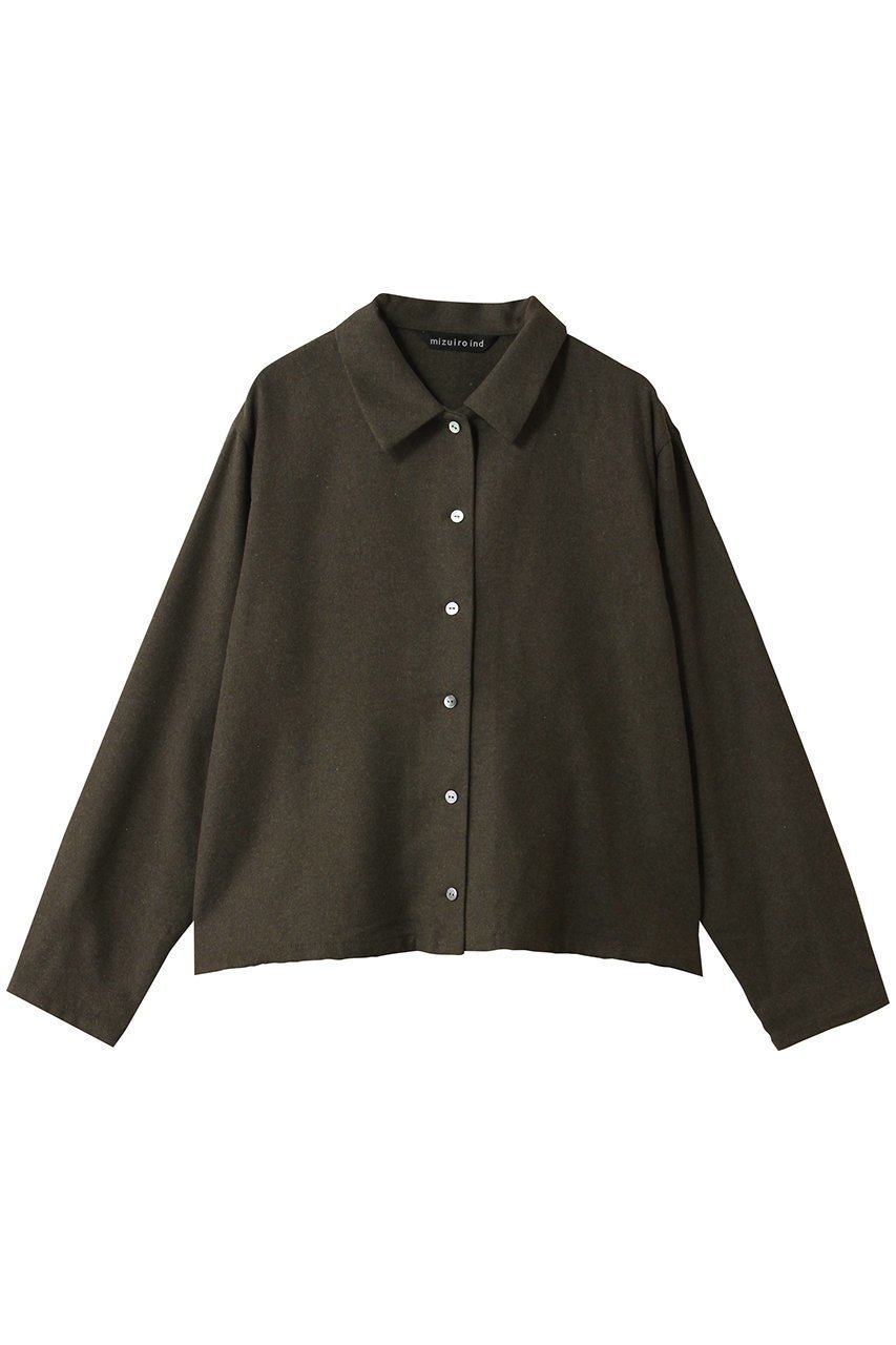 【ミズイロ インド/mizuiro ind】のwool blend basic shirt シャツ 人気、トレンドファッション・服の通販 founy(ファニー) 　ファッション　Fashion　レディースファッション　Fashion for Women　トップス・カットソー　Cut & Sew Tops　シャツ・ブラウス・オフィスカジュアル　Elegant Blouses & Button-Ups　スリーブ　Sleeve, Long Sleeve / Short Sleeve　ベーシック　Basic, Essential　ロング　Long, Long-Length　エレガント 上品　Elegant　新作・新入荷　New Arrivals / New In　 other-1|ID: prp329100004829067 ipo3291000000035146527