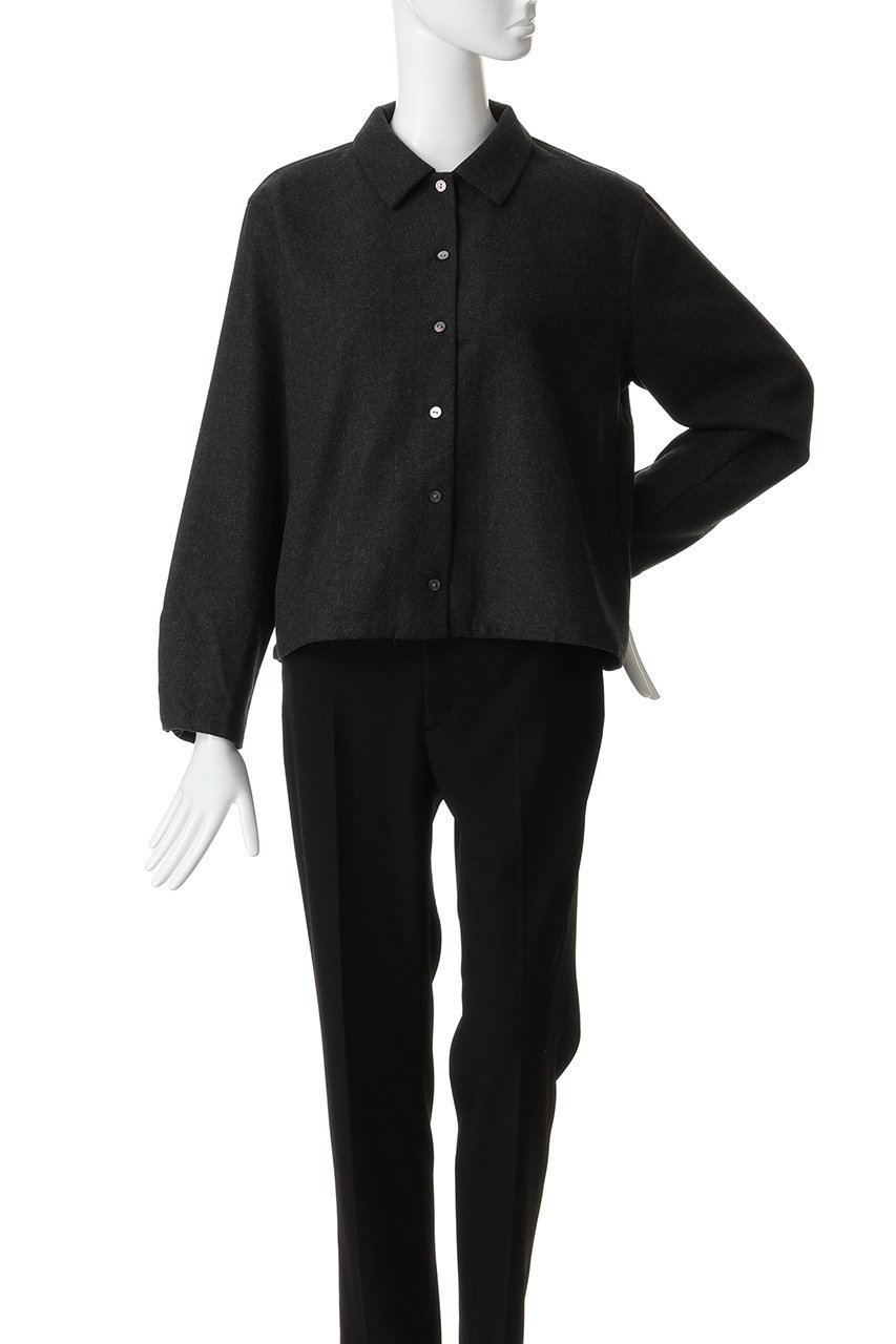 【ミズイロ インド/mizuiro ind】のwool blend basic shirt シャツ 人気、トレンドファッション・服の通販 founy(ファニー) 　ファッション　Fashion　レディースファッション　Fashion for Women　トップス・カットソー　Cut & Sew Tops　シャツ・ブラウス・オフィスカジュアル　Elegant Blouses & Button-Ups　スリーブ　Sleeve, Long Sleeve / Short Sleeve　ベーシック　Basic, Essential　ロング　Long, Long-Length　エレガント 上品　Elegant　新作・新入荷　New Arrivals / New In　other-2|ID: prp329100004829067 ipo3291000000035146534
