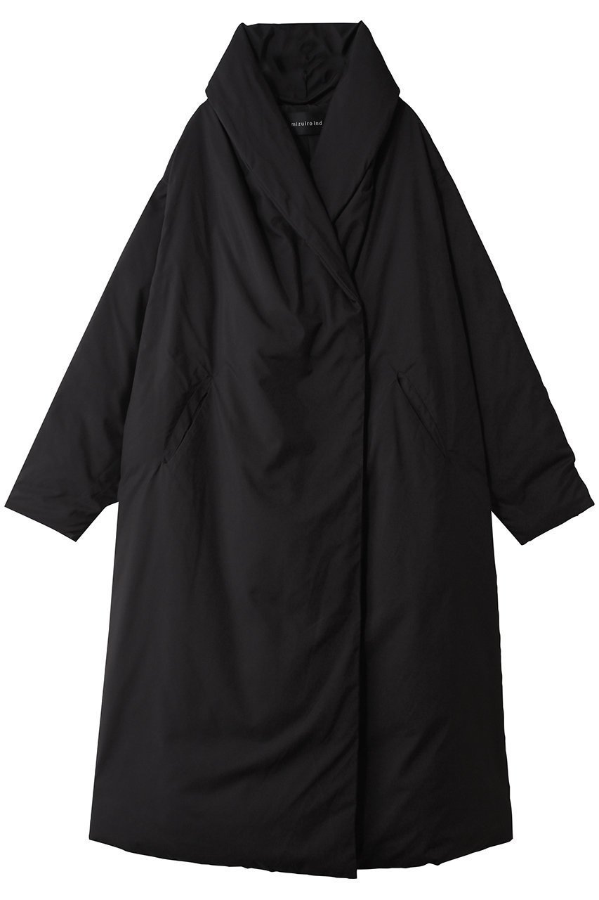 【ミズイロ インド/mizuiro ind】のdrape light down CT コート インテリア・キッズ・メンズ・レディースファッション・服の通販 founy(ファニー) 　ファッション　Fashion　レディースファッション　Fashion for Women　アウター　Coat / Outerwear Collection　コート・ロングコート・ピーコート　Long Coats, Peacoats & More　シンプル　Simple, Minimal　ダウン　Down, Puffer　フィット　Fit, Slim Fit　マフラー　Scarf, Muffler　新作・新入荷　New Arrivals / New In　防寒　Cold Protection, Winter-Ready　black|ID: prp329100004829070 ipo3291000000035146557