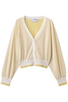 【スリー ドッツ/three dots】のダブルレイヤー カーディガン イエロー|ID: prp329100004829078 ipo3291000000035146624