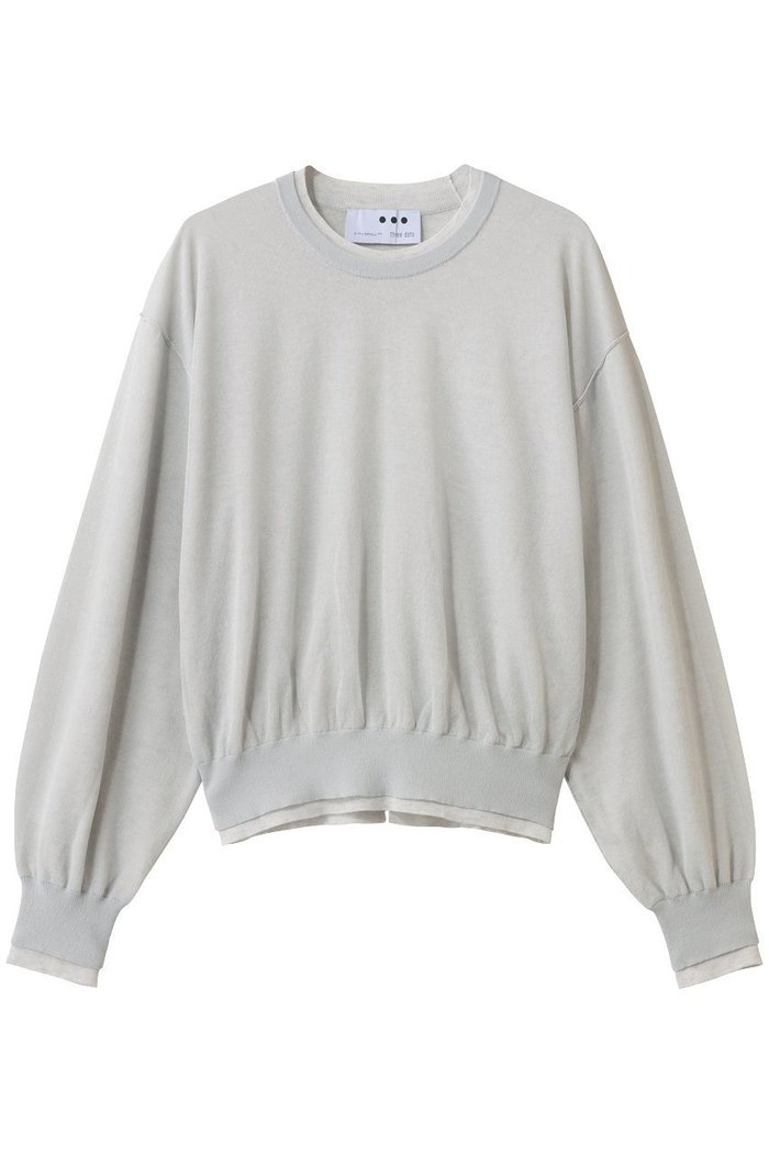 【スリー ドッツ/three dots】のダブルレイヤー プルオーバー インテリア・キッズ・メンズ・レディースファッション・服の通販 founy(ファニー) https://founy.com/ ファッション Fashion レディースファッション Fashion for Women トップス・カットソー Cut & Sew Tops ニット Knit Tops & Sweaters カジュアルプルオーバー・ニットトップス Pullovers & Knit Tops / Casual Pullovers シアー Sheer, See-Through スリット Slit, Slit Detail 春 Spring |ID: prp329100004829080 ipo3291000000036805926