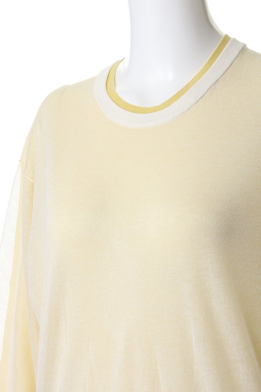 【スリー ドッツ/three dots】のダブルレイヤー プルオーバー 人気、トレンドファッション・服の通販 founy(ファニー) 　ファッション　Fashion　レディースファッション　Fashion for Women　トップス・カットソー　Cut & Sew Tops　ニット　Knit Tops & Sweaters　カジュアルプルオーバー・ニットトップス　Pullovers & Knit Tops / Casual Pullovers　シアー　Sheer, See-Through　スリット　Slit, Slit Detail　春　Spring　other-5|ID: prp329100004829080 ipo3291000000036805942