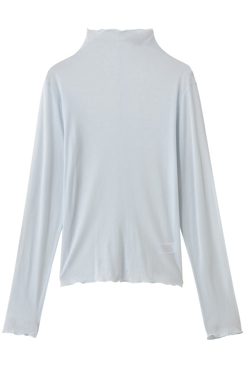 【スリー ドッツ/three dots】のソフトシースルー メロウタートル インテリア・キッズ・メンズ・レディースファッション・服の通販 founy(ファニー) 　ファッション　Fashion　レディースファッション　Fashion for Women　トップス・カットソー　Cut & Sew Tops　シャツ・ブラウス・オフィスカジュアル　Elegant Blouses & Button-Ups　ロングTシャツ・Tシャツ　Longline T-Shirts & Tees　カットソー・ベーシックTシャツ　Cut-and-Sewn Tops / Stretch Tees & Basics　2026年　2026　インナー　Innerwear　キャミソール　Camisole, Spaghetti Strap Top　スウェット / スエット　Sweatshirt, Sweatwear　スリーブ　Sleeve, Long Sleeve / Short Sleeve　ロング　Long, Long-Length　夏　Summer　春　Spring　S/S・春夏　SS, Spring/Summer, Warm Season　ライトブルー|ID: prp329100004829081 ipo3291000000036069496