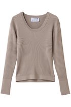 【スリー ドッツ/three dots】のラメレーヨン リブジェシカ スモーキーベージュ|ID: prp329100004829082 ipo3291000000035485392