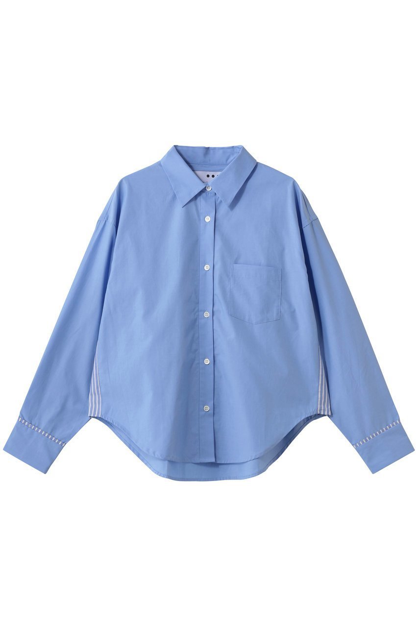 【スリー ドッツ/three dots】のブロードストライプ ルーズシャツ インテリア・キッズ・メンズ・レディースファッション・服の通販 founy(ファニー) 　ファッション　Fashion　レディースファッション　Fashion for Women　トップス・カットソー　Cut & Sew Tops　シャツ・ブラウス・オフィスカジュアル　Elegant Blouses & Button-Ups　2026年　2026　カフス　Cuff Design　シンプル　Simple, Minimal　ストライプ　Stripe, Striped Pattern　スリーブ　Sleeve, Long Sleeve / Short Sleeve　ブロード　Broadcloth, Fine Cotton　ベーシック　Basic, Essential　ロング　Long, Long-Length　夏　Summer　春　Spring　S/S・春夏　SS, Spring/Summer, Warm Season　ブルー/ストライプ|ID: prp329100004829084 ipo3291000000035146679
