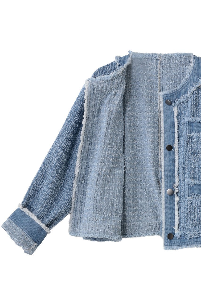 【スリー ドッツ/three dots】のニードルパンチ デニムジャケット 人気、トレンドファッション・服の通販 founy(ファニー) 　ファッション　Fashion　レディースファッション　Fashion for Women　アウター　Coat / Outerwear Collection　レディースジャケット・軽アウター　Jackets　デニムジャケット / カジュアルアウター　Denim Jackets　2026年　2026　ジャケット　Jacket, Outerwear　デニム　Denim, Jeans Material　フリンジ　Fringe, Tassel　夏　Summer　春　Spring　S/S・春夏　SS, Spring/Summer, Warm Season　other-6|ID: prp329100004829086 ipo3291000000035146704