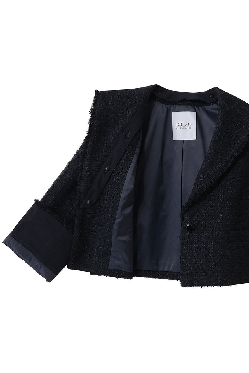 【アルアバイル/allureville】の【Loulou Willoughby】ファンシーツイードセーラージャケット 人気、トレンドファッション・服の通販 founy(ファニー) 　ファッション　Fashion　レディースファッション　Fashion for Women　アウター　Coat / Outerwear Collection　レディースジャケット・軽アウター　Jackets　2026年　2026　クラシック　Classic, Timeless Style　コンパクト　Compact, Small Size　シンプル　Simple, Minimal　ジャケット　Jacket, Outerwear　スリーブ　Sleeve, Long Sleeve / Short Sleeve　ツイード　Twill, Twill Weave　バランス　Balance, Style Balance　ボトム　Bottoms, Lower Wear　エレガント 上品　Elegant　夏　Summer　春　Spring　S/S・春夏　SS, Spring/Summer, Warm Season　other-6|ID: prp329100004829096 ipo3291000000035146762
