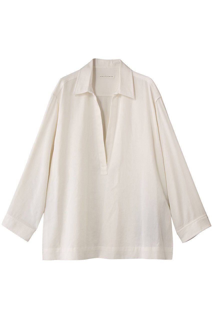 【マルティニーク/martinique】のデニムスキッパーシャツ(セットアップ可) 人気、トレンドファッション・服の通販 founy(ファニー) 　ファッション　Fashion　レディースファッション　Fashion for Women　トップス・カットソー　Cut & Sew Tops　シャツ・ブラウス・オフィスカジュアル　Elegant Blouses & Button-Ups　2026年　2026　スキッパー　Skipper, Open Collar　スリット　Slit, Slit Detail　スリーブ　Sleeve, Long Sleeve / Short Sleeve　セットアップ　Set-Up, Coordinated Outfit　デニム　Denim, Jeans Material　トレンド　Trend, Trending Now　リラックス　Relax, Relaxed Fit　ロング　Long, Long-Length　エレガント 上品　Elegant　夏　Summer　春　Spring　S/S・春夏　SS, Spring/Summer, Warm Season　 other-1|ID: prp329100004829101 ipo3291000000035146798