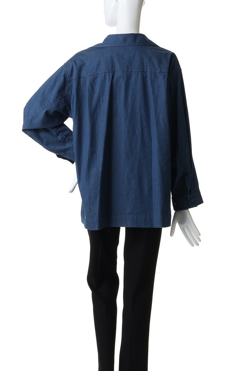 【マルティニーク/martinique】のデニムスキッパーシャツ(セットアップ可) 人気、トレンドファッション・服の通販 founy(ファニー) 　ファッション　Fashion　レディースファッション　Fashion for Women　トップス・カットソー　Cut & Sew Tops　シャツ・ブラウス・オフィスカジュアル　Elegant Blouses & Button-Ups　2026年　2026　スキッパー　Skipper, Open Collar　スリット　Slit, Slit Detail　スリーブ　Sleeve, Long Sleeve / Short Sleeve　セットアップ　Set-Up, Coordinated Outfit　デニム　Denim, Jeans Material　トレンド　Trend, Trending Now　リラックス　Relax, Relaxed Fit　ロング　Long, Long-Length　エレガント 上品　Elegant　夏　Summer　春　Spring　S/S・春夏　SS, Spring/Summer, Warm Season　other-4|ID: prp329100004829101 ipo3291000000035485420