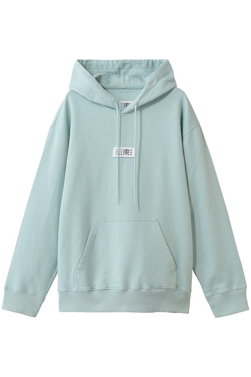 【エムエムシックス メゾンマルジェラ/MM6 Maison Margiela / MEN】の【MEN】ロゴ フーディースウェットシャツ インテリア・キッズ・メンズ・レディースファッション・服の通販 founy(ファニー) 　ファッション　Fashion　メンズファッション　Fashion for Men　トップス・カットソー　Cut & Sew Tops　パーカー・フーディー / カジュアルコーデ　Hoodies & Parkas　メンズシャツ　Shirts　2026年　2026　スウェット / スエット　Sweatshirt, Sweatwear　ボトム　Bottoms, Lower Wear　夏　Summer　定番　Standard, Basic Item　春　Spring　S/S・春夏　SS, Spring/Summer, Warm Season　ライトターコイズ|ID: prp329100004829115 ipo3291000000035146914