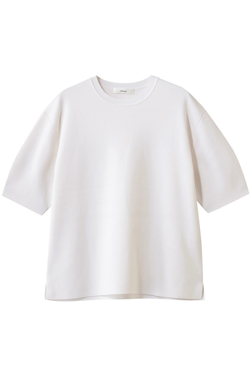 【エブール/ebure】の【1/16 0:00販売開始】シルクコットンハイゲージ ハーフスリーブニットプルオーバー インテリア・キッズ・メンズ・レディースファッション・服の通販 founy(ファニー) 　ファッション　Fashion　レディースファッション　Fashion for Women　トップス・カットソー　Cut & Sew Tops　ニット　Knit Tops & Sweaters　カジュアルプルオーバー・ニットトップス　Pullovers & Knit Tops / Casual Pullovers　2026年　2026　インド　Indian Textile　シルク　Silk, 100% Silk　フォルム　Silhouette, Form　ボトム　Bottoms, Lower Wear　エレガント 上品　Elegant　半袖　Short Sleeve, Half Sleeve　夏　Summer　春　Spring　S/S・春夏　SS, Spring/Summer, Warm Season　ホワイト|ID: prp329100004829120 ipo3291000000035147121