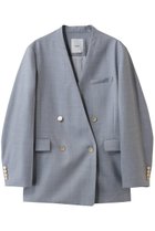 【エブール/ebure】の【1/16 0:00販売開始】ドライシャンブレー ダブルブレストノーカラージャケット ライトブルー|ID: prp329100004829124 ipo3291000000035147156