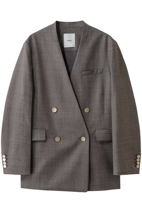 【エブール/ebure】 ドライシャンブレー ダブルブレストノーカラージャケット人気、トレンドファッション・服の通販 founy(ファニー) ファッション Fashion レディースファッション Fashion for Women アウター Coat / Outerwear Collection レディースジャケット・軽アウター Jackets ノーカラージャケット / シンプル上品コーデ Collarless Jackets 2026年 2026 シャンブレー Chambray, Denim-Like Fabric ジャケット Jacket, Outerwear ダブル Double, Double-Breasted パターン Pattern, Design Print マニッシュ Mannish, Boyish リュクス Luxury, Elegant, High-End, Chic エレガント 上品 Elegant 夏 Summer 春 Spring S/S・春夏 SS, Spring/Summer, Warm Season |ID:prp329100004829124