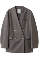 【エブール/ebure】のドライシャンブレー ダブルブレストノーカラージャケット 人気、トレンドファッション・服の通販 founy(ファニー) ファッション Fashion レディースファッション Fashion for Women アウター Coat / Outerwear Collection レディースジャケット・軽アウター Jackets ノーカラージャケット / シンプル上品コーデ Collarless Jackets 2026年 2026 シャンブレー Chambray, Denim-Like Fabric ジャケット Jacket, Outerwear ダブル Double, Double-Breasted パターン Pattern, Design Print マニッシュ Mannish, Boyish リュクス Luxury, Elegant, High-End, Chic エレガント 上品 Elegant 夏 Summer 春 Spring S/S・春夏 SS, Spring/Summer, Warm Season thumbnail ライトブラウン|ID: prp329100004829124 ipo3291000000036005956