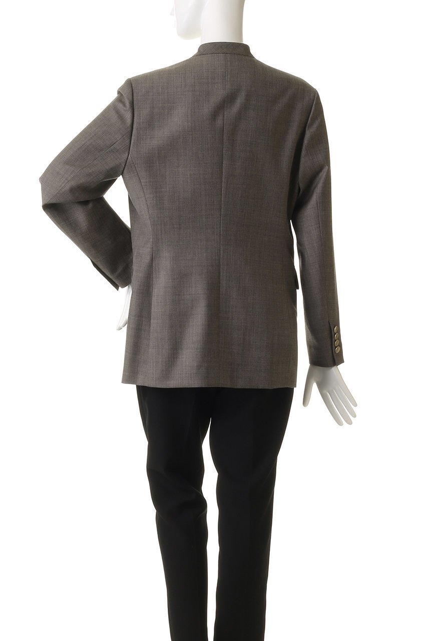 【エブール/ebure】のドライシャンブレー ダブルブレストノーカラージャケット 人気、トレンドファッション・服の通販 founy(ファニー) 　ファッション　Fashion　レディースファッション　Fashion for Women　アウター　Coat / Outerwear Collection　レディースジャケット・軽アウター　Jackets　ノーカラージャケット / シンプル上品コーデ　Collarless Jackets　シャンブレー　Chambray, Denim-Like Fabric　ジャケット　Jacket, Outerwear　ダブル　Double, Double-Breasted　パターン　Pattern, Design Print　マニッシュ　Mannish, Boyish　リュクス　Luxury, Elegant, High-End, Chic　エレガント 上品　Elegant　other-4|ID: prp329100004829124 ipo3291000000036642114