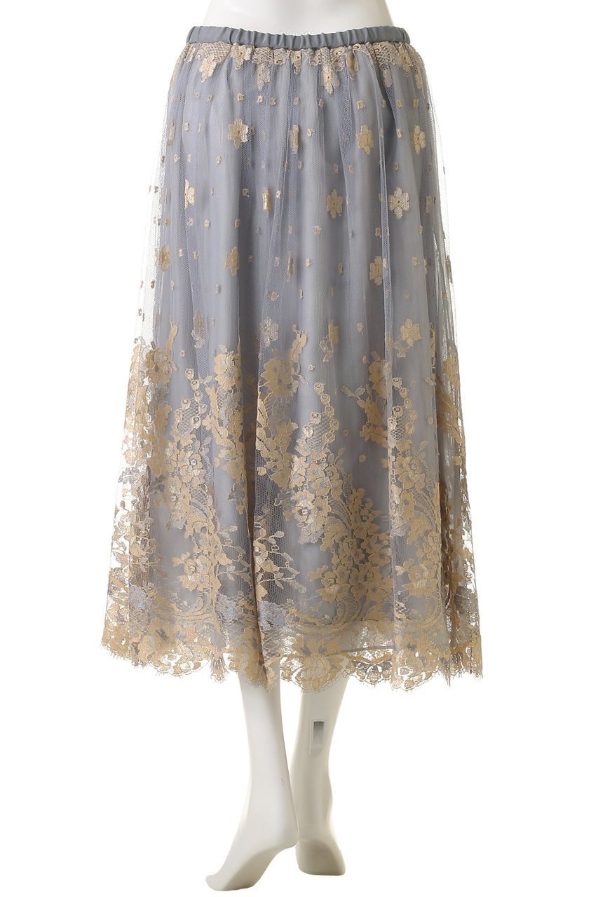 【エブール/ebure】のバイカラーリバーレース ギャザースカート 人気、トレンドファッション・服の通販 founy(ファニー) 　ファッション　Fashion　レディースファッション　Fashion for Women　スカート　Skirts　2026年　2026　オレンジ　Orange　ギャザー　Gathered, Ruffled　グログラン　Grosgrain, Grosgrain Ribbon　スピンドル　Spindle, Drawcord　フランス　France, French　ループ　Loop, Loop Knit　レース　Lace, Lace Fabric　夏　Summer　春　Spring　S/S・春夏　SS, Spring/Summer, Warm Season　other-4|ID: prp329100004829125 ipo3291000000036005973