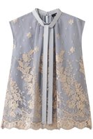 【エブール/ebure】の【1/16 0:00販売開始】バイカラーリバーレース ボウタイブラウス 人気、トレンドファッション・服の通販 founy(ファニー) ファッション Fashion レディースファッション Fashion for Women トップス・カットソー Cut & Sew Tops キャミソール&ノースリーブ Camisoles & Sleeveless Tops シャツ・ブラウス・オフィスカジュアル Elegant Blouses & Button-Ups 2026年 2026 インナー Innerwear オレンジ Orange シルク Silk, 100% Silk ジャケット Jacket, Outerwear デニム Denim, Jeans Material ノースリーブ Sleeveless, No-Sleeve フランス France, French マニッシュ Mannish, Boyish レース Lace, Lace Fabric 夏 Summer 春 Spring S/S・春夏 SS, Spring/Summer, Warm Season |ID:prp329100004829126