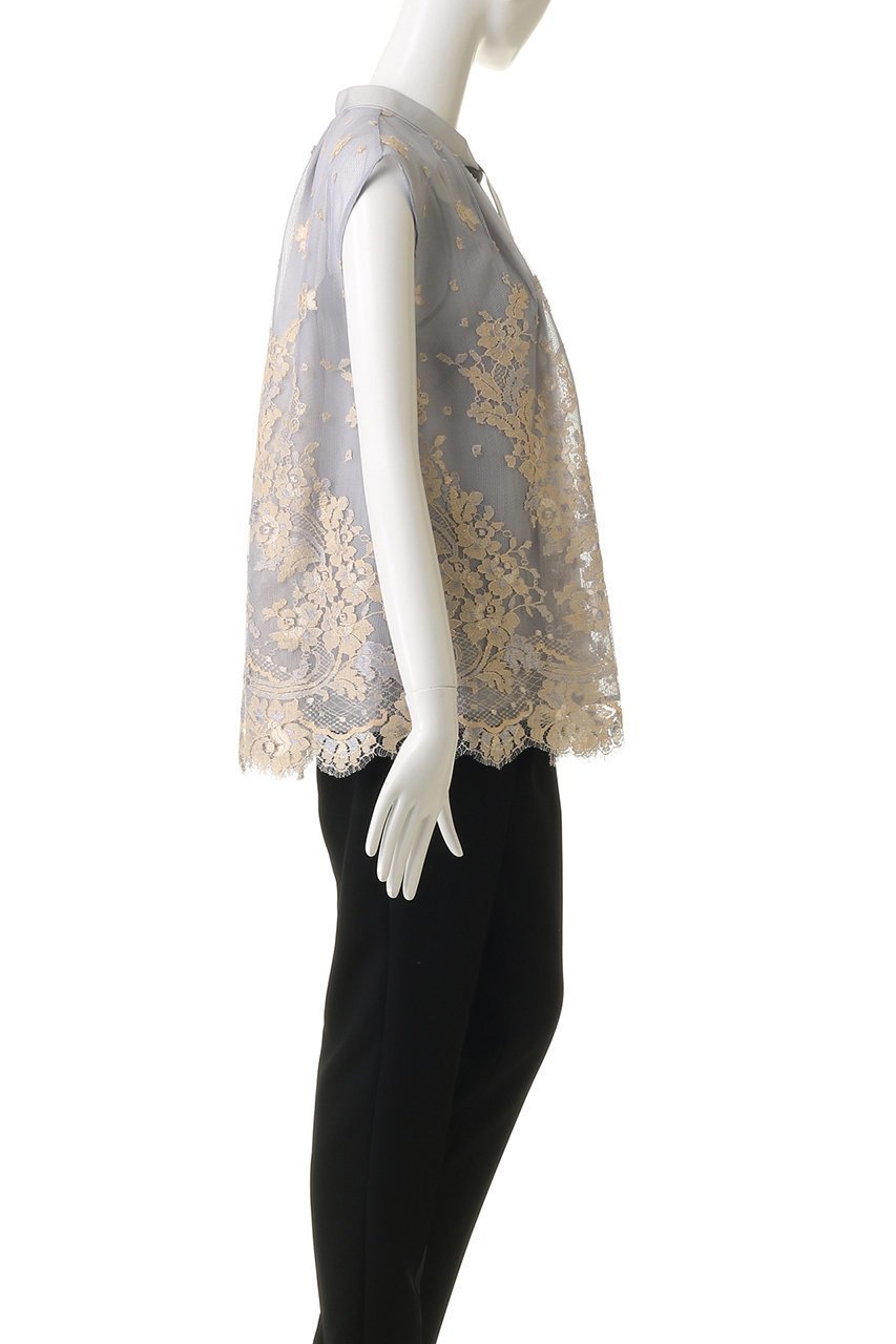 【エブール/ebure】の【1/16 0:00販売開始】バイカラーリバーレース ボウタイブラウス 人気、トレンドファッション・服の通販 founy(ファニー) 　ファッション　Fashion　レディースファッション　Fashion for Women　トップス・カットソー　Cut & Sew Tops　キャミソール&ノースリーブ　Camisoles & Sleeveless Tops　シャツ・ブラウス・オフィスカジュアル　Elegant Blouses & Button-Ups　2026年　2026　インナー　Innerwear　オレンジ　Orange　シルク　Silk, 100% Silk　ジャケット　Jacket, Outerwear　デニム　Denim, Jeans Material　ノースリーブ　Sleeveless, No-Sleeve　フランス　France, French　マニッシュ　Mannish, Boyish　レース　Lace, Lace Fabric　夏　Summer　春　Spring　S/S・春夏　SS, Spring/Summer, Warm Season　other-3|ID: prp329100004829126 ipo3291000000035147174