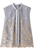 【エブール/ebure】のバイカラーリバーレース ボウタイブラウス 人気、トレンドファッション・服の通販 founy(ファニー) ファッション Fashion レディースファッション Fashion for Women トップス・カットソー Cut & Sew Tops キャミソール&ノースリーブ Camisoles & Sleeveless Tops シャツ・ブラウス・オフィスカジュアル Elegant Blouses & Button-Ups 2026年 2026 インナー Innerwear オレンジ Orange シルク Silk, 100% Silk ジャケット Jacket, Outerwear デニム Denim, Jeans Material ノースリーブ Sleeveless, No-Sleeve フランス France, French マニッシュ Mannish, Boyish レース Lace, Lace Fabric 再入荷 Restock / Back in Stock 夏 Summer 春 Spring S/S・春夏 SS, Spring/Summer, Warm Season thumbnail ライトブルー|ID: prp329100004829126 ipo3291000000035671348