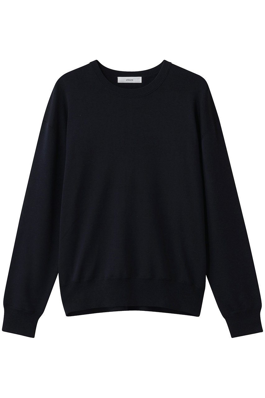 【エブール/ebure】の【1/16 0:00販売開始】シルクコットンハイゲージ クルーネックニットプルオーバー インテリア・キッズ・メンズ・レディースファッション・服の通販 founy(ファニー) 　ファッション　Fashion　レディースファッション　Fashion for Women　トップス・カットソー　Cut & Sew Tops　ニット　Knit Tops & Sweaters　カジュアルプルオーバー・ニットトップス　Pullovers & Knit Tops / Casual Pullovers　2026年　2026　インド　Indian Textile　シルク　Silk, 100% Silk　スラックス　Slacks, Dress Pants　スリーブ　Sleeve, Long Sleeve / Short Sleeve　ダブル　Double, Double-Breasted　デニム　Denim, Jeans Material　ロング　Long, Long-Length　エレガント 上品　Elegant　夏　Summer　春　Spring　S/S・春夏　SS, Spring/Summer, Warm Season　ネイビー|ID: prp329100004829128 ipo3291000000035147191