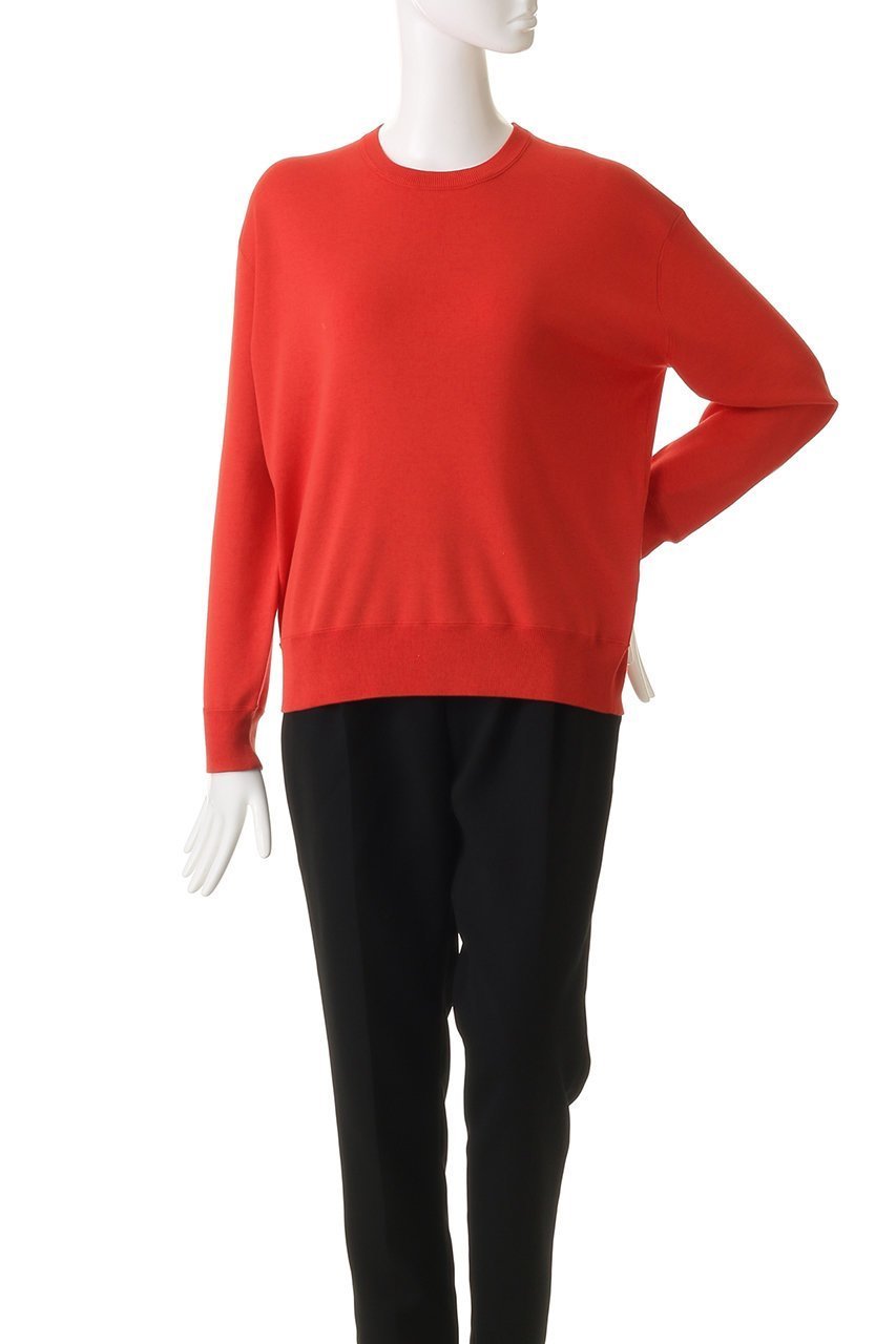 【エブール/ebure】のシルクコットンハイゲージ クルーネックニットプルオーバー 人気、トレンドファッション・服の通販 founy(ファニー) 　ファッション　Fashion　レディースファッション　Fashion for Women　トップス・カットソー　Cut & Sew Tops　ニット　Knit Tops & Sweaters　カジュアルプルオーバー・ニットトップス　Pullovers & Knit Tops / Casual Pullovers　インド　Indian Textile　シルク　Silk, 100% Silk　スラックス　Slacks, Dress Pants　スリーブ　Sleeve, Long Sleeve / Short Sleeve　ダブル　Double, Double-Breasted　デニム　Denim, Jeans Material　ロング　Long, Long-Length　エレガント 上品　Elegant　other-2|ID: prp329100004829128 ipo3291000000036729044