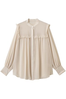 【シンゾーン/Shinzone】 ジョーゼットラッフルブラウス人気、トレンドファッション・服の通販 founy(ファニー) ファッション Fashion レディースファッション Fashion for Women トップス・カットソー Cut & Sew Tops シャツ・ブラウス・オフィスカジュアル Elegant Blouses & Button-Ups 2026年 2026 おすすめ Recommended / Our Picks ギャザー Gathered, Ruffled ジョーゼット Georgette, Semi-Sheer Fabric スタンド Stand Collar, Upright Stand スリーブ Sleeve, Long Sleeve / Short Sleeve デニム Denim, Jeans Material フェミニン Feminine, Girly フリル Frill, Ruffle ミックス Mix, Mixed Style ロング Long, Long-Length 夏 Summer 春 Spring S/S・春夏 SS, Spring/Summer, Warm Season |ID:prp329100004830051