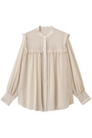 【シンゾーン/Shinzone】のジョーゼットラッフルブラウス 人気、トレンドファッション・服の通販 founy(ファニー) ファッション Fashion レディースファッション Fashion for Women トップス・カットソー Cut & Sew Tops シャツ・ブラウス・オフィスカジュアル Elegant Blouses & Button-Ups 2026年 2026 おすすめ Recommended / Our Picks ギャザー Gathered, Ruffled ジョーゼット Georgette, Semi-Sheer Fabric スタンド Stand Collar, Upright Stand スリーブ Sleeve, Long Sleeve / Short Sleeve デニム Denim, Jeans Material フェミニン Feminine, Girly フリル Frill, Ruffle ミックス Mix, Mixed Style ロング Long, Long-Length 夏 Summer 春 Spring S/S・春夏 SS, Spring/Summer, Warm Season |ID:prp329100004830051