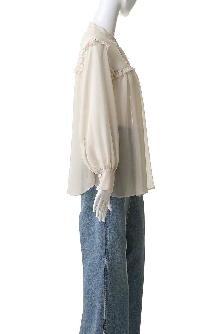 【シンゾーン/Shinzone】のジョーゼットラッフルブラウス 人気、トレンドファッション・服の通販 founy(ファニー) ファッション Fashion レディースファッション Fashion for Women トップス・カットソー Cut & Sew Tops シャツ・ブラウス・オフィスカジュアル Elegant Blouses & Button-Ups 2026年 2026 おすすめ Recommended / Our Picks ギャザー Gathered, Ruffled ジョーゼット Georgette, Semi-Sheer Fabric スタンド Stand Collar, Upright Stand スリーブ Sleeve, Long Sleeve / Short Sleeve デニム Denim, Jeans Material フェミニン Feminine, Girly フリル Frill, Ruffle ミックス Mix, Mixed Style ロング Long, Long-Length 夏 Summer 春 Spring S/S・春夏 SS, Spring/Summer, Warm Season other-3|ID: prp329100004830051 ipo3291000000036052936