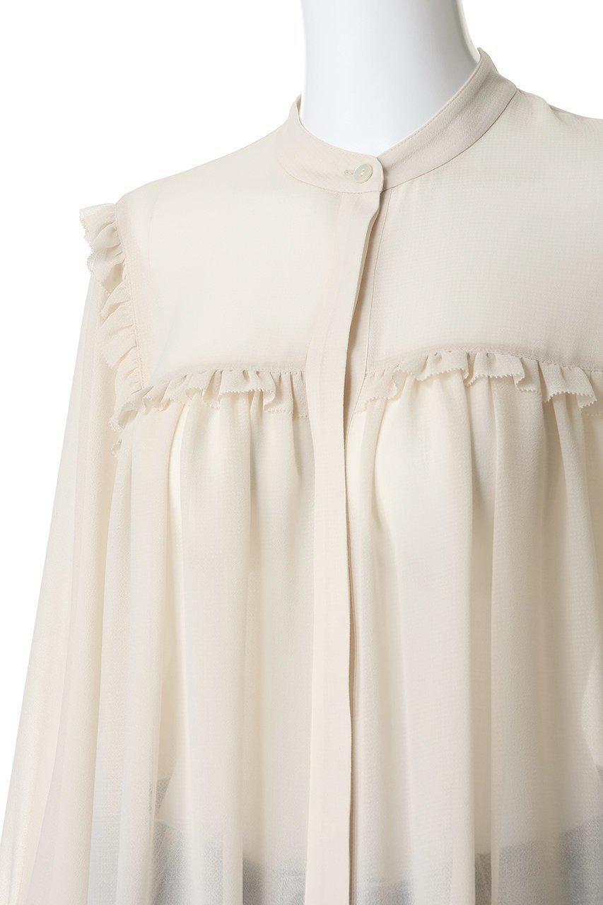 【シンゾーン/Shinzone】のジョーゼットラッフルブラウス 人気、トレンドファッション・服の通販 founy(ファニー) ファッション Fashion レディースファッション Fashion for Women トップス・カットソー Cut & Sew Tops シャツ・ブラウス・オフィスカジュアル Elegant Blouses & Button-Ups 2026年 2026 おすすめ Recommended / Our Picks ギャザー Gathered, Ruffled ジョーゼット Georgette, Semi-Sheer Fabric スタンド Stand Collar, Upright Stand スリーブ Sleeve, Long Sleeve / Short Sleeve デニム Denim, Jeans Material フェミニン Feminine, Girly フリル Frill, Ruffle ミックス Mix, Mixed Style ロング Long, Long-Length 夏 Summer 春 Spring S/S・春夏 SS, Spring/Summer, Warm Season other-5|ID: prp329100004830051 ipo3291000000036052938