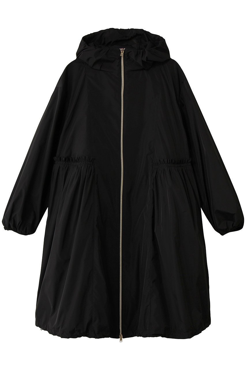 【ヘルノ/HERNO】のギャザー切替フーデッドコート インテリア・キッズ・メンズ・レディースファッション・服の通販 founy(ファニー) 　ファッション　Fashion　レディースファッション　Fashion for Women　アウター　Coat / Outerwear Collection　コート・ロングコート・ピーコート　Long Coats, Peacoats & More　2026年　2026　ギャザー　Gathered, Ruffled　デニム　Denim, Jeans Material　ロング　Long, Long-Length　切替　Switching, Contrast Panel　夏　Summer　春　Spring　S/S・春夏　SS, Spring/Summer, Warm Season　軽量　Lightweight, Ultra Light　ブラック|ID: prp329100004830062 ipo3291000000035854487