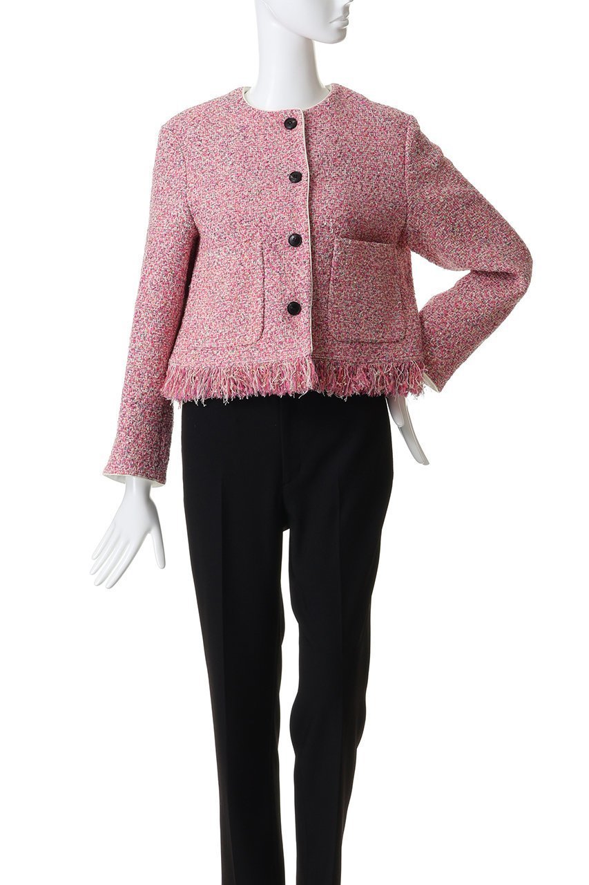 【デパリエ/DEPAREILLE】のファンシーツイードノーカラージャケット 人気、トレンドファッション・服の通販 founy(ファニー) 　ファッション　Fashion　レディースファッション　Fashion for Women　アウター　Coat / Outerwear Collection　レディースジャケット・軽アウター　Jackets　ノーカラージャケット / シンプル上品コーデ　Collarless Jackets　2026年　2026　シューズ　Shoes, Footwear　ジャケット　Jacket, Outerwear　ツイード　Twill, Twill Weave　フリンジ　Fringe, Tassel　ラグジュアリー　Luxury, Elegant　エレガント 上品　Elegant　夏　Summer　春　Spring　S/S・春夏　SS, Spring/Summer, Warm Season　other-2|ID: prp329100004830067 ipo3291000000035156993