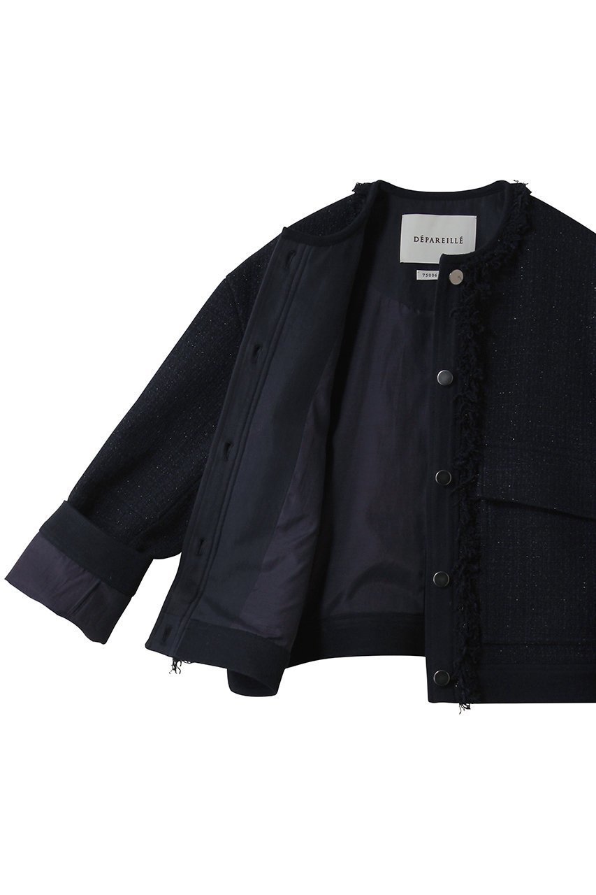 【デパリエ/DEPAREILLE】のコットンツイードジャケット 人気、トレンドファッション・服の通販 founy(ファニー) 　ファッション　Fashion　レディースファッション　Fashion for Women　アウター　Coat / Outerwear Collection　レディースジャケット・軽アウター　Jackets　2026年　2026　オケージョン　Occasion Wear　シンプル　Simple, Minimal　ジャケット　Jacket, Outerwear　ツイード　Twill, Twill Weave　フリンジ　Fringe, Tassel　フロント　Front, Front Design　エレガント 上品　Elegant　夏　Summer　春　Spring　S/S・春夏　SS, Spring/Summer, Warm Season　other-6|ID: prp329100004830068 ipo3291000000035157005